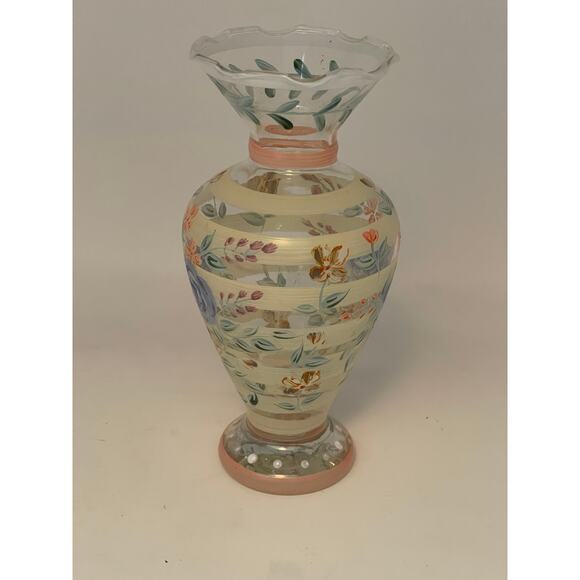 Vintage Tracy Porter Hand Painted Floral Rose Pastel Springtime Evelyn Vase - Picture 14 of 14